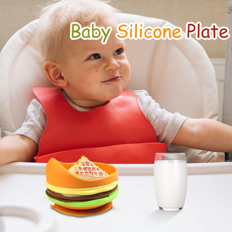 Baby Food Weaning - Silicone Baby Feeding Set Toddler Eating