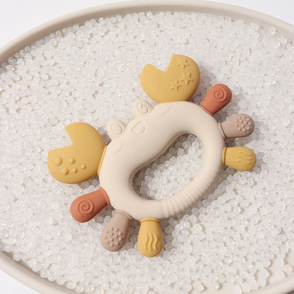 Baby Food Ideas - Crab-Shaped Baby Teether Food-Grade Silicone Teething