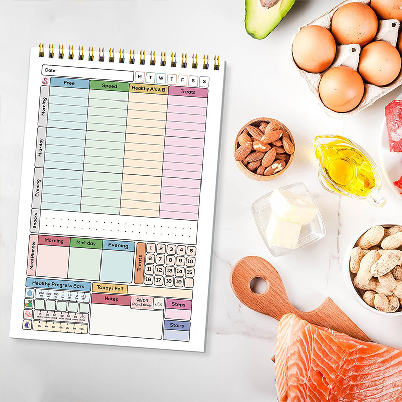 Baby Food List - 52pcs/English A5 Daily Calorie Self-Discipline Coil