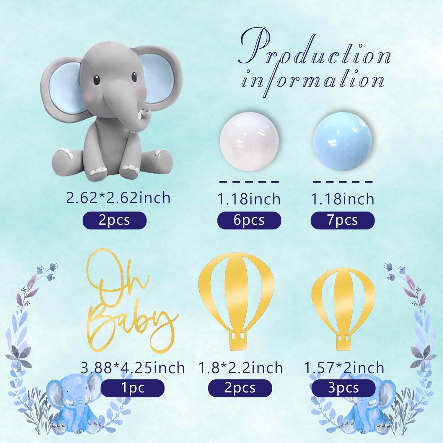 Elephant Cake Decoration Baby  - đánh giá và giá Baby Food Ideas