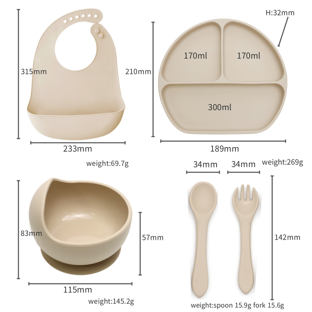 5pcs Bunny Baby Utensils Set,  - đánh giá và giá Baby Food Weaning