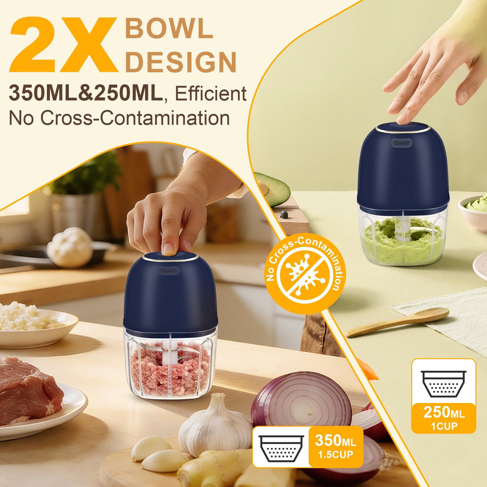Electric Garlic Chopper, Cordl - đánh giá và giá Baby Food Meat