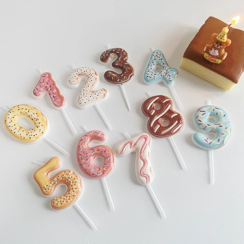 Sweet Donut Number Candle 0-9  - đánh giá và giá Baby Food Plan