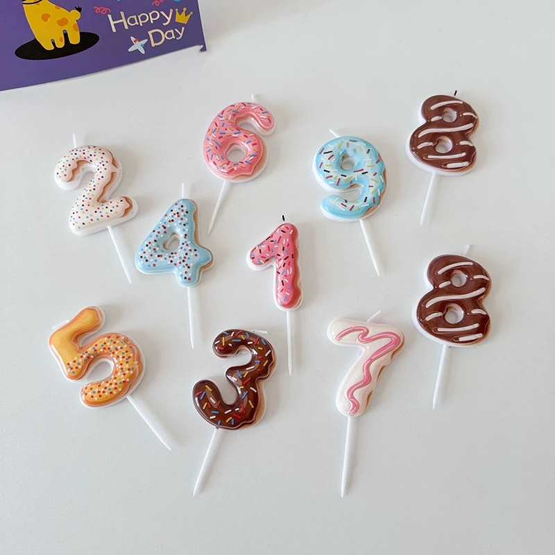 Sweet Donut Number Candle 0-9  - đánh giá và giá Baby Food Plan