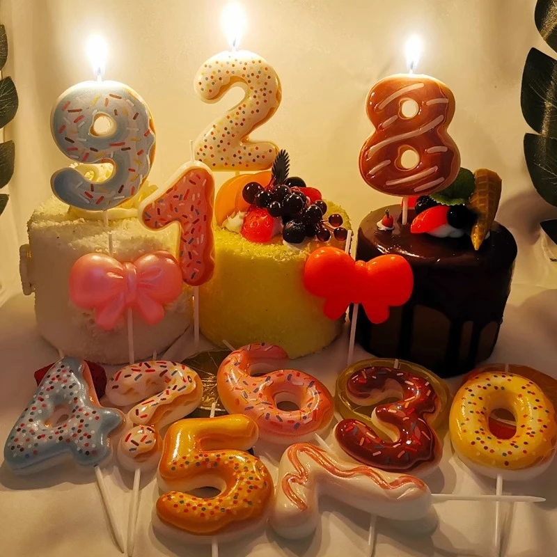 Sweet Donut Number Candle 0-9  - đánh giá và giá Baby Food Plan