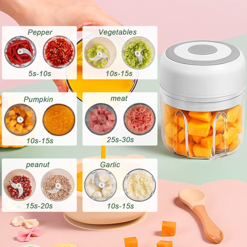 250ML Electric Garlic Grinder  - đánh giá và giá Baby Food Meat