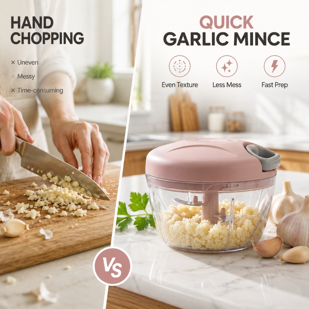 Manual Pull String Garlic Minc - đánh giá và giá Baby Food Meat