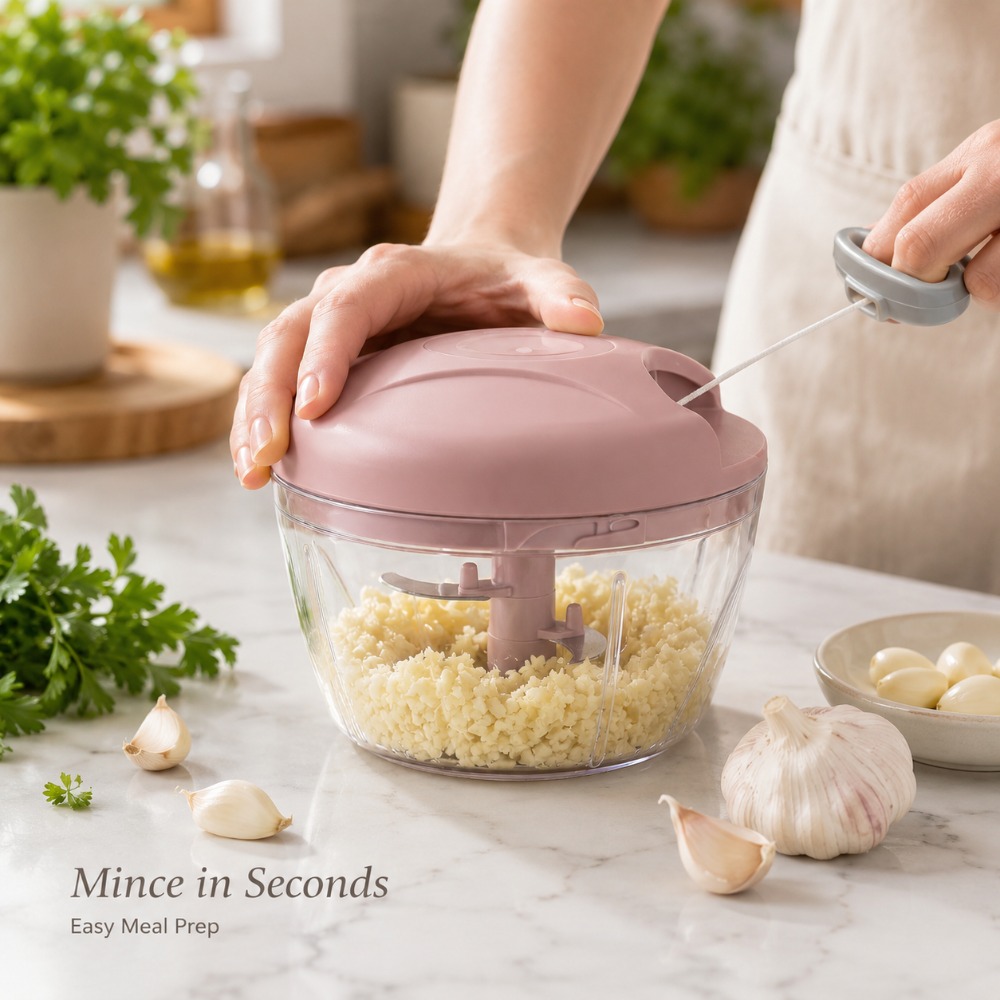 Manual Pull String Garlic Minc - đánh giá và giá Baby Food Meat